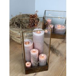 Bloklys hr/beige str. H15/7 cm 